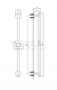 OMNIRES Drążek prysznicowy, 66 cm DR12CP